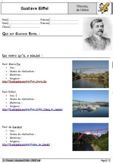 feuille gustave eiffel miniature