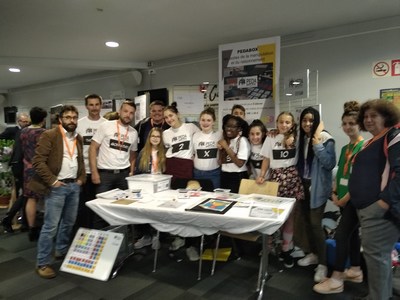 l'équipe sur le stand